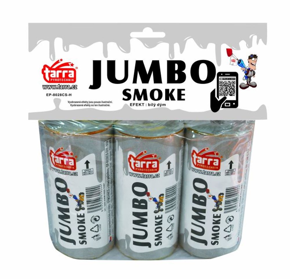 DÝMOVNICE - JUMBO SMOKE - FEHÉR - 3db - 16/3 tépőzáras - ČÍNA