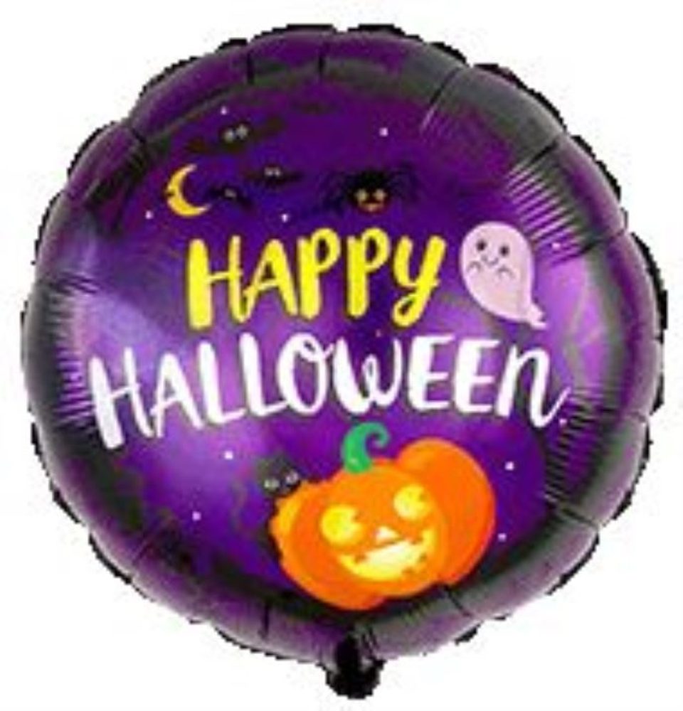 Fólia ballon - Boldog Halloween - kerek - 45 cm - Flexmetal