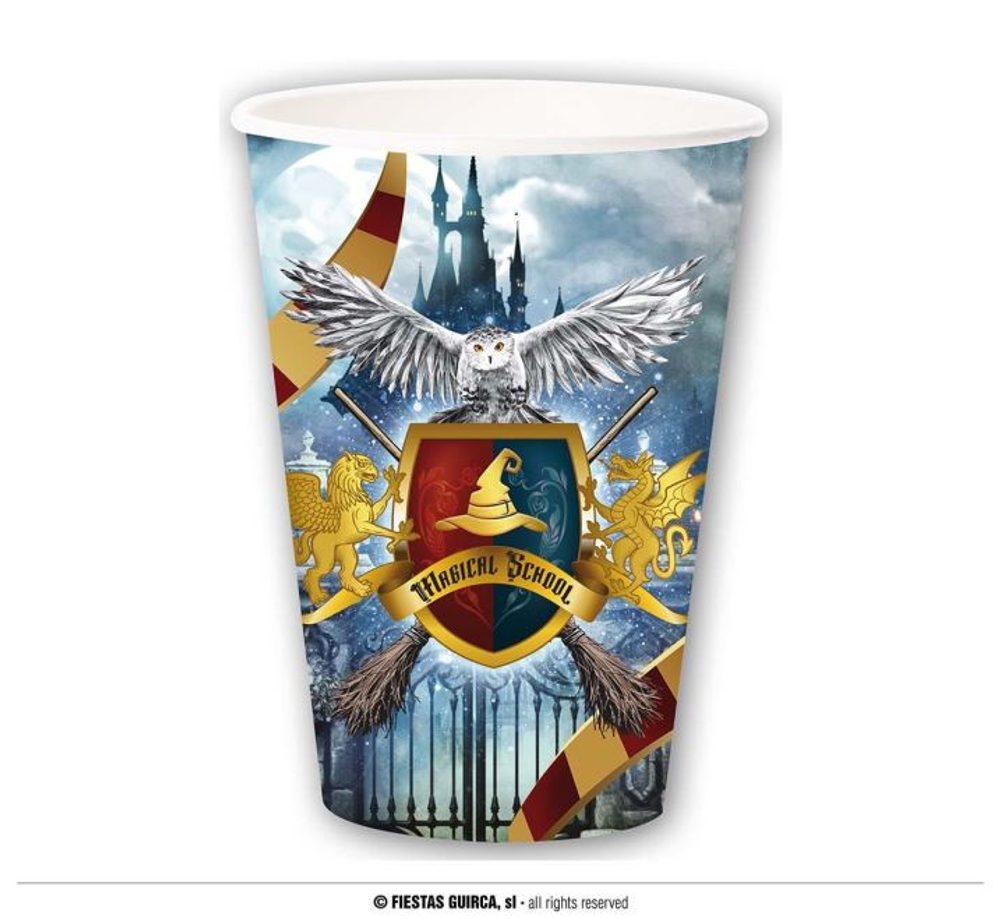 Harry Potter papíralapú poharak - varázsló - 6 db - 355 ml - GUIRCA