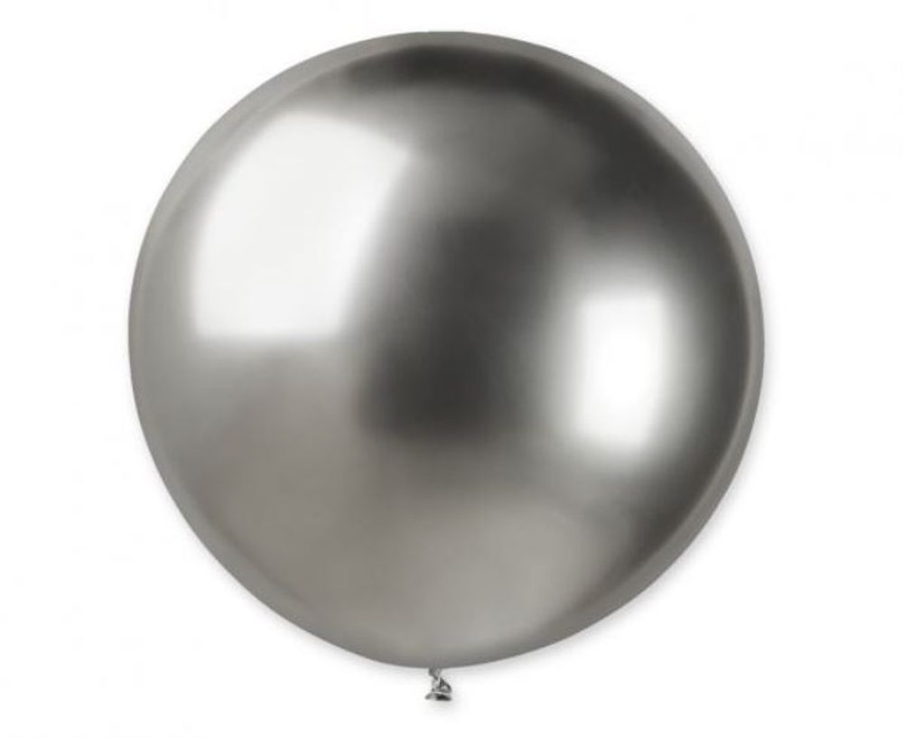 Króm ballon 80 cm - ezüst fényes 1DB - GoDan