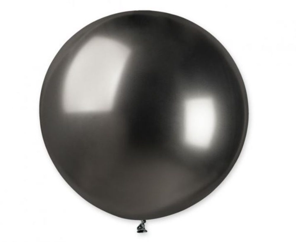 Króm ballon 80 cm - fényes űr szürke 1db - GoDan