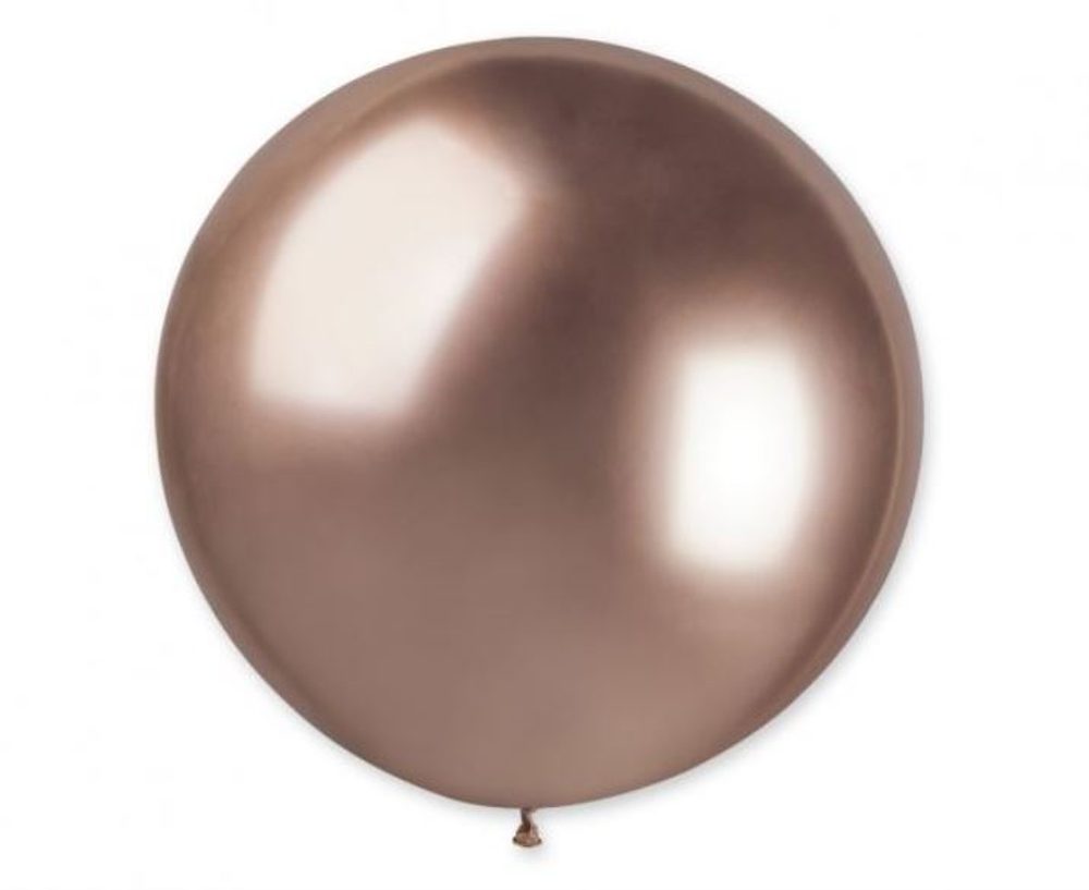 Króm ballonok 5 db rózsaszín-arany (rose gold) fényes - 80 cm - GoDan