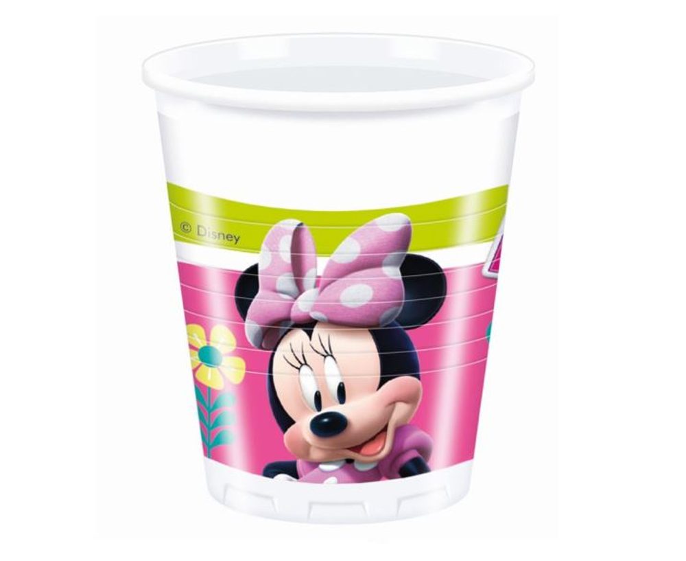 Minnie egér mintás műanyag poharak - Happy Helpers - 200 ml - 8 db - GoDan