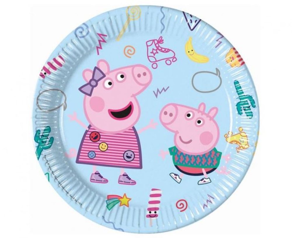 Papírtányérok Peppa malaccal - Peppa Pig - 23 cm - 8 db - GoDan