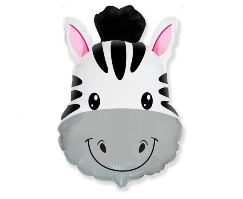 Zebra fóliás léggömb - szafari - 68 cm - Flexmetal